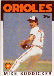 1986 Topps Baseball Cards      575     Mike Boddicker